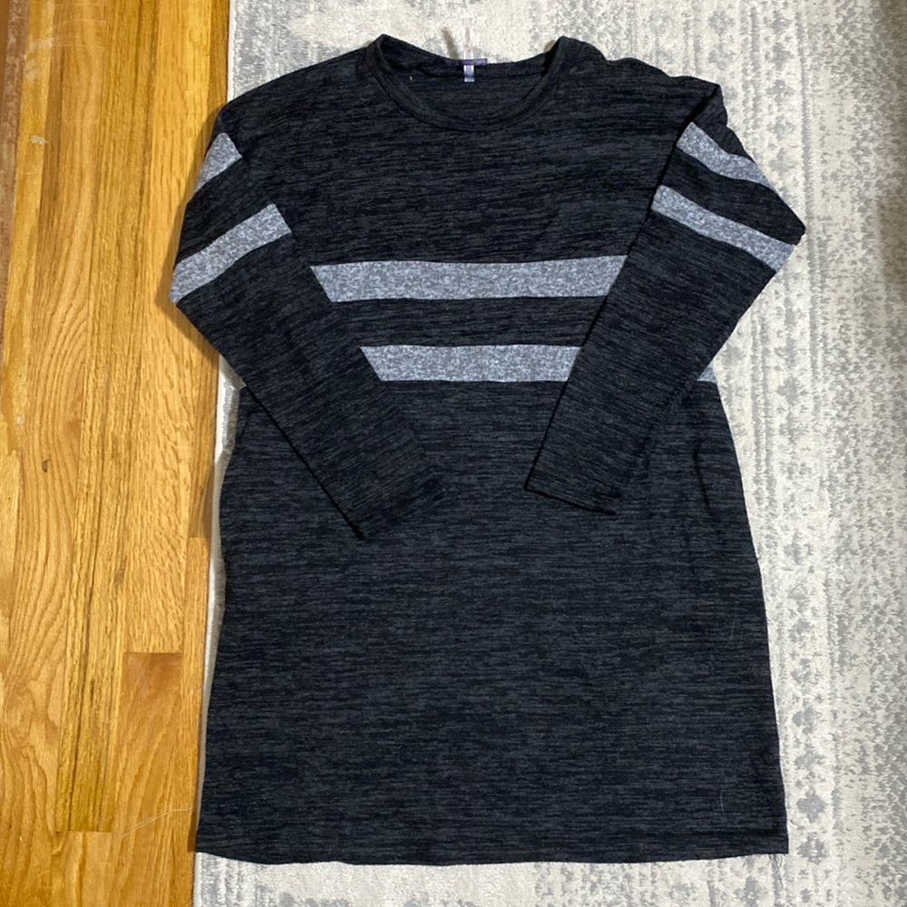 Black sweater dress with pockets